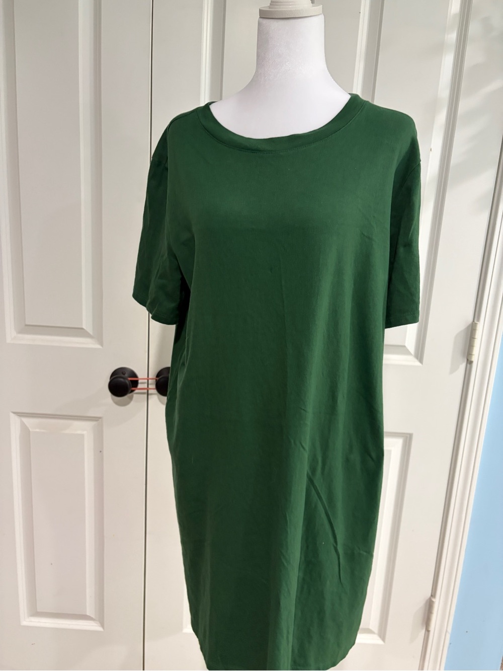 Old Navy Forest Green Midi T-Shirt Dress